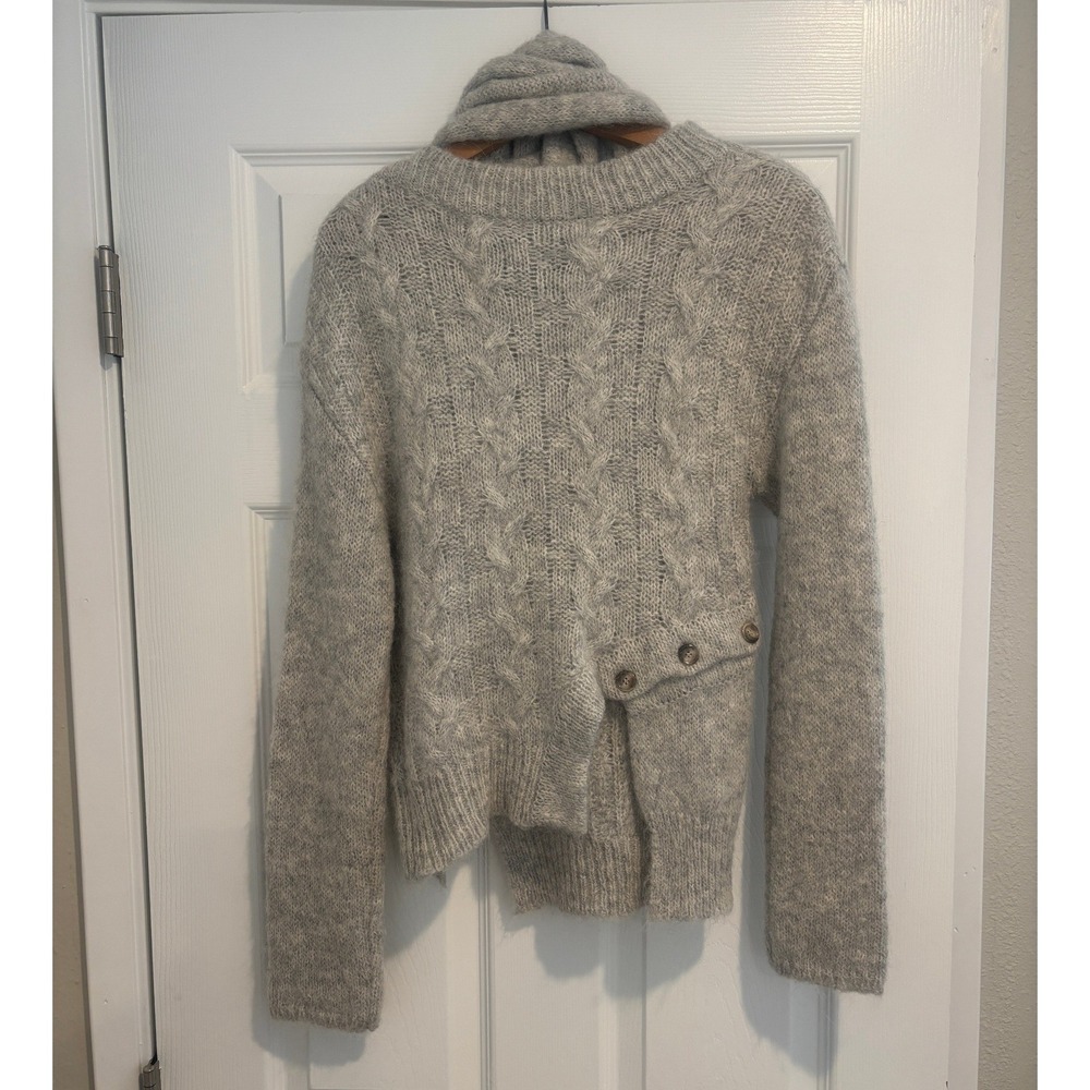 Andersson Bell "Greta" Scarf Neck Knit Top – NWT (Grey/Ragdoll) Size Medium - Picture 4 of 8